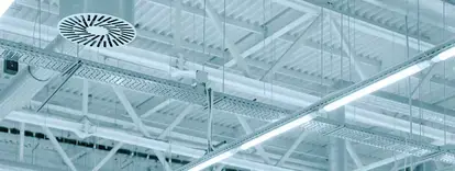 air ducts on a warehouse ceiling