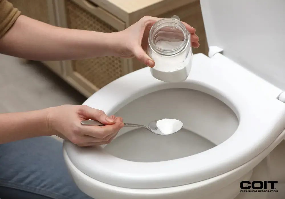 Using Baking Soda to clean the toilet