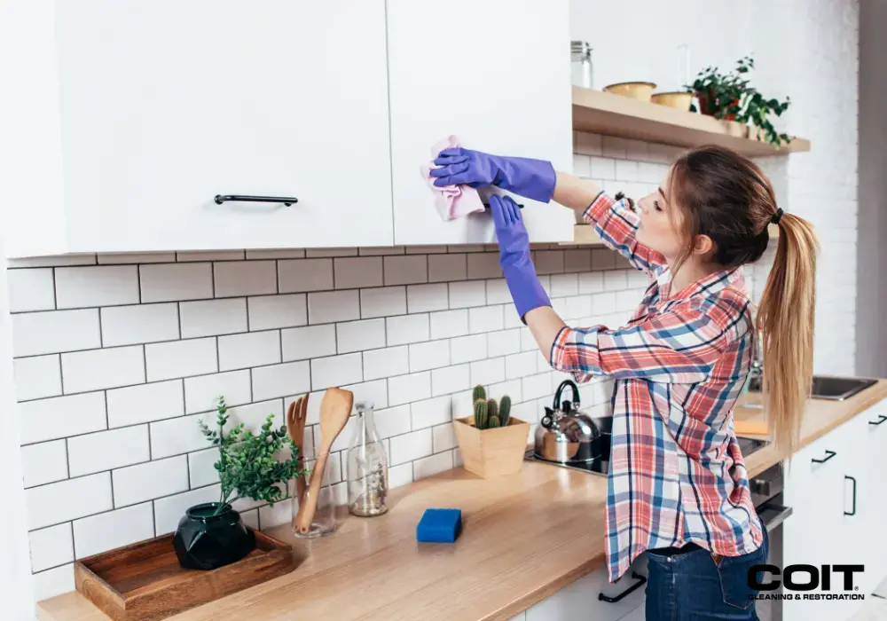 Using Dish soap to Clean Cabinets